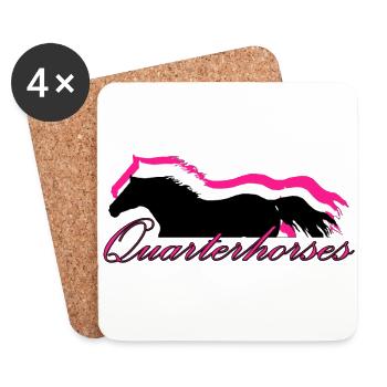 Quarterhorses - Untersetzer (4er-Set) - Weiß - Vorne