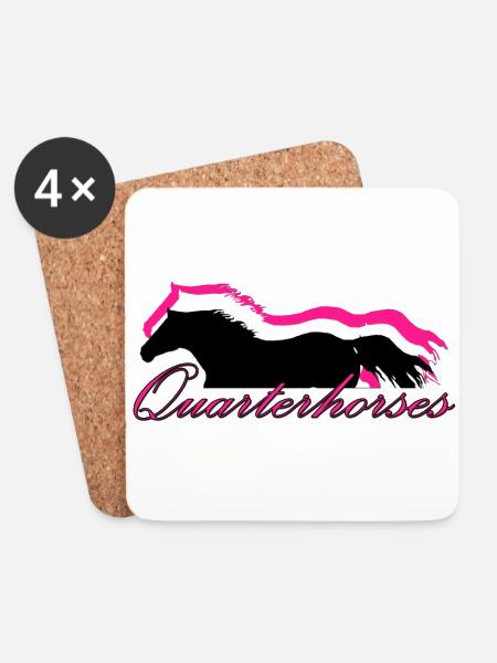 Quarterhorses - Untersetzer (4er-Set) - Weiß