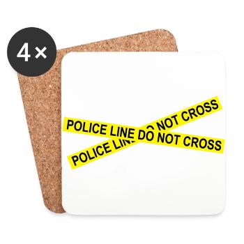 police - Coasters (set of 4) - white - Front