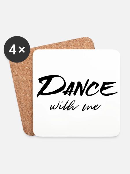 Dance with me - black - Dance Shirt - Untersetzer (4er-Set) - Weiß