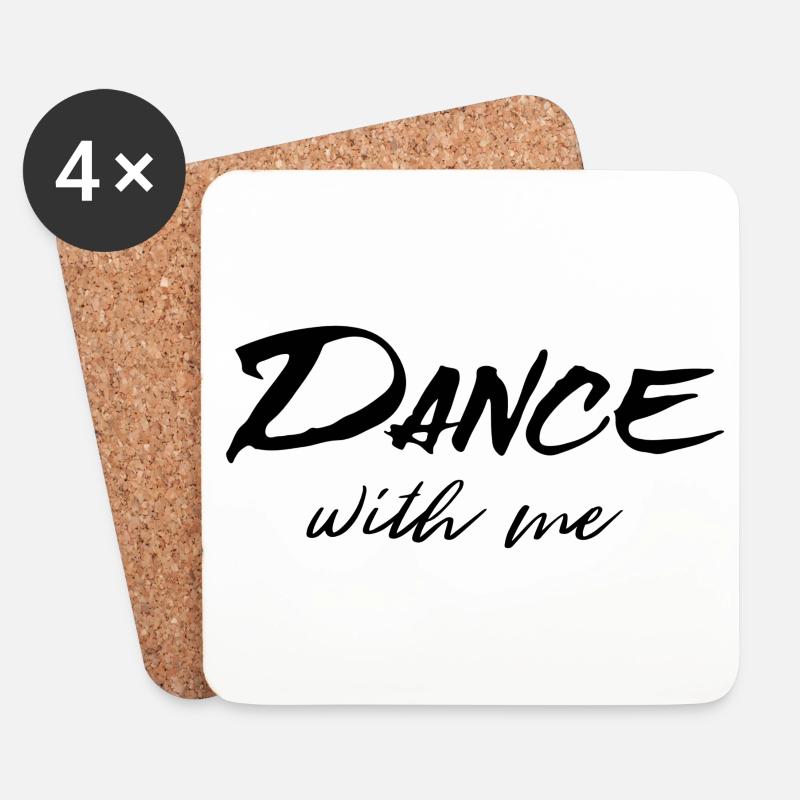 Dance with me - black - Dance Shirt - Untersetzer (4er-Set) - Weiß