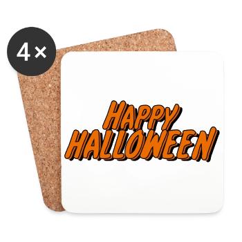 Halloween - Trick & Treat - Costume - Dessous de verre (lot de 4) - blanc - Devant