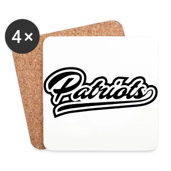 Contour du t-shirt des Patriots - Dessous de verre (lot de 4) - blanc - Devant