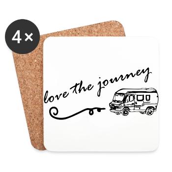 Camper "love the journey" - Untersetzer (4er-Set) - Weiß - Vorne
