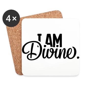 I AM Divine. - Coasters (set of 4) - white - Front