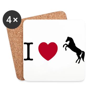 I love Ponies wild horse - this design lets you - Coasters (set of 4) - white - Front