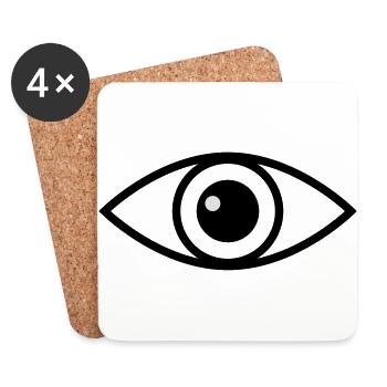 Auge - Untersetzer (4er-Set) - Weiß - Vorne