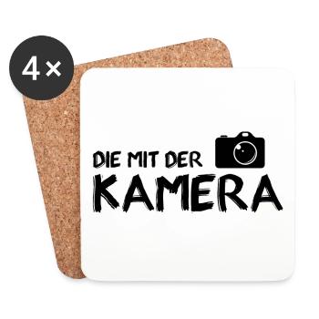 T-shirt photographer - I love my camera - Coasters (set of 4) - white - Front
