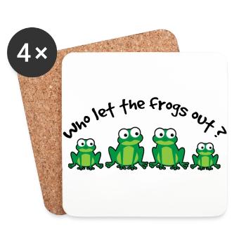 Wer Let The Frogs Aus? - Untersetzer (4er-Set) - Weiß - Vorne