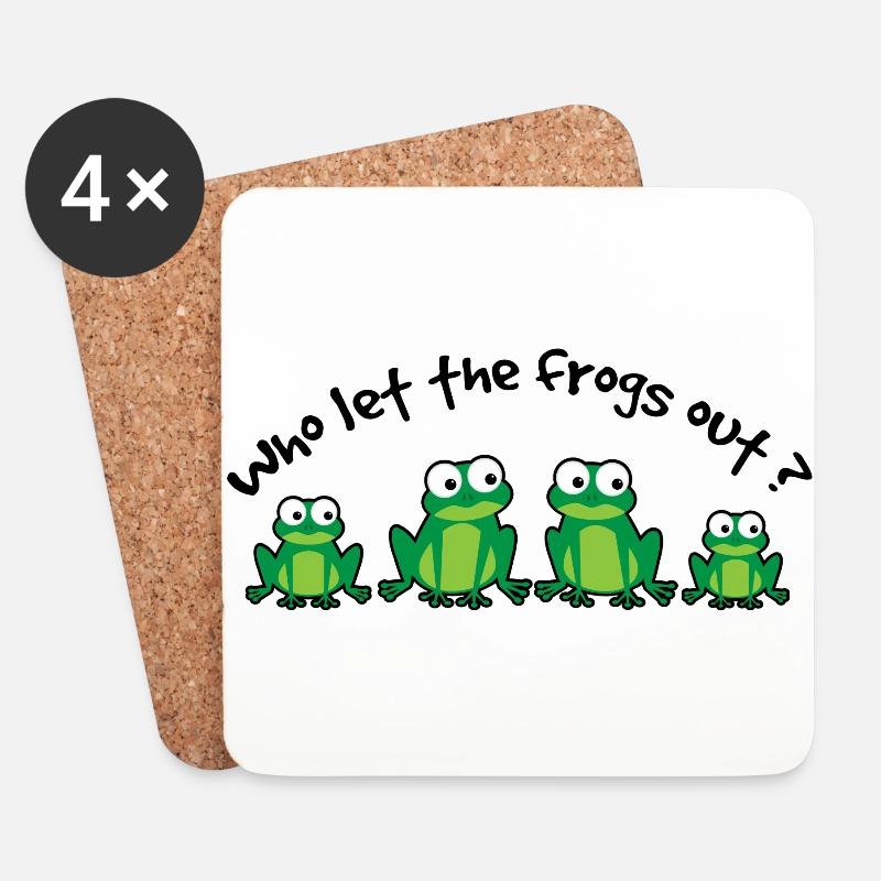 Wer Let The Frogs Aus? - Untersetzer (4er-Set) - Weiß