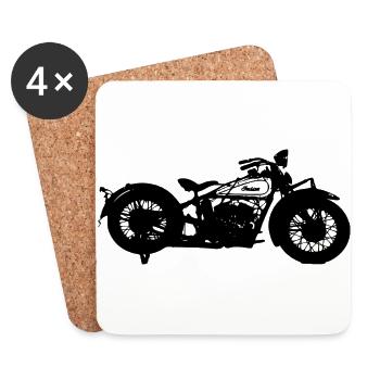 CHIEF BOBBER Oldtimer - Coasters (set of 4) - white - Front