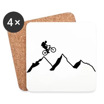 Mountain bike - Coasters (set of 4) - white - Front