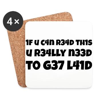 If you can read this you really need to... - Untersetzer (4er-Set) - Weiß - Vorne