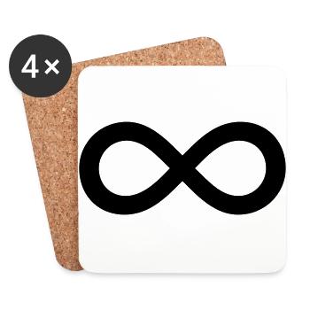 infiniment - Dessous de verre (lot de 4) - blanc - Devant