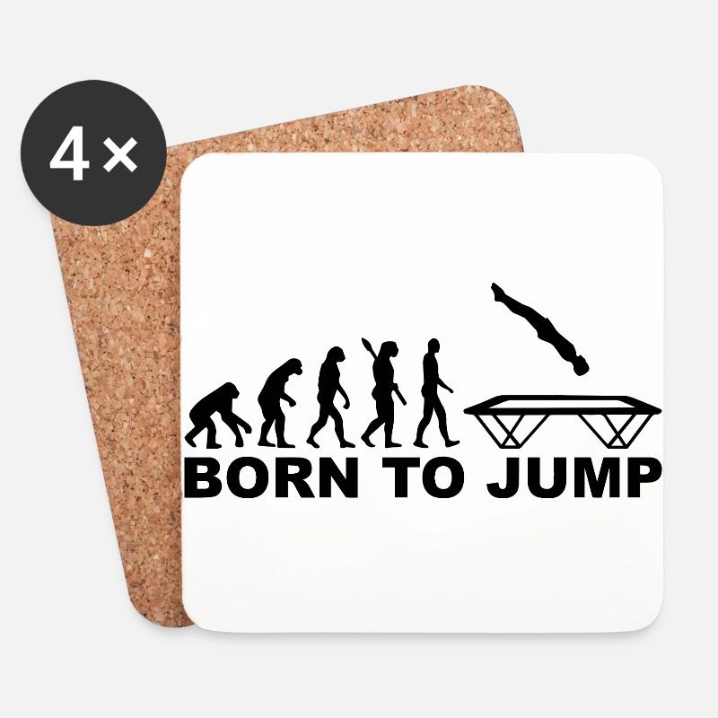 Trampolin - Untersetzer (4er-Set) - Weiß