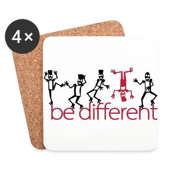 be different (2c) - Untersetzer (4er-Set) - Weiß - Vorne