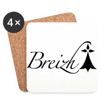 Breizh Bretagne - Dessous de verre (lot de 4) - blanc - Devant
