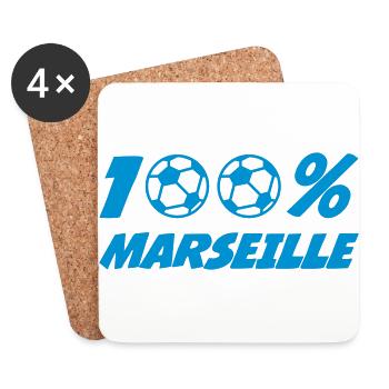 100% Marseille - Dessous de verre (lot de 4) - blanc - Devant
