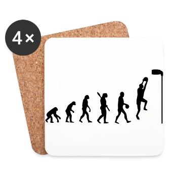 evolution korfball - Coasters (set of 4) - white - Front