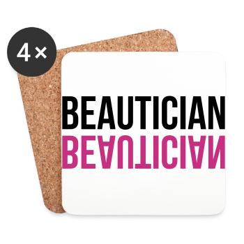 Aesthetician / Beautician / Esthéticienne / Beauty - Coasters (set of 4) - white - Front