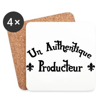 Producteur / Productrice / Production / Prod - Dessous de verre (lot de 4) - blanc - Devant