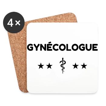 Gynecologist Gynécologue Gynäkologe Médecine - Coasters (set of 4) - white - Front