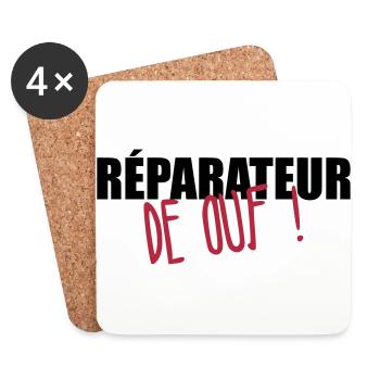Repairer Repair Reparatur Réparateur Réparation - Coasters (set of 4) - white - Front
