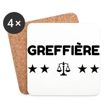Clerk Greffier Greffe Urkundsbeamte Justice Law - Coasters (set of 4) - white - Front