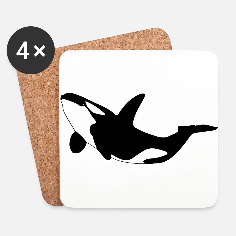 Orca - Untersetzer (4er-Set) - Weiß