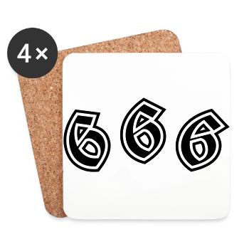 666 - Untersetzer (4er-Set) - Weiß - Vorne