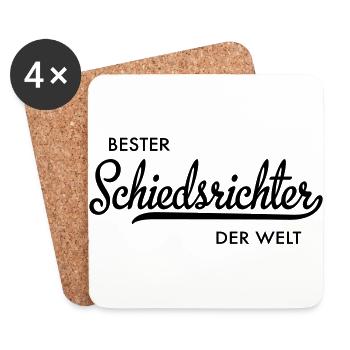 Bester Schiedsrichter der Welt - Untersetzer (4er-Set) - Weiß - Vorne