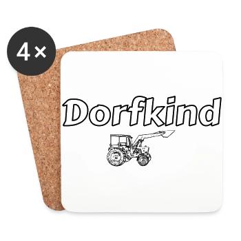 Dorfkind - Untersetzer (4er-Set) - Weiß - Vorne