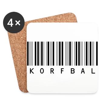 Korfball BARCODE - Untersetzer (4er-Set) - Weiß - Vorne
