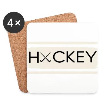 Hockey Fan Field Hockey Hockey-merch Hockey Stick - Coasters (set of 4) - white - Front