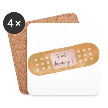 It will be okay :) Plaster - Coasters (set of 4) - white - Front