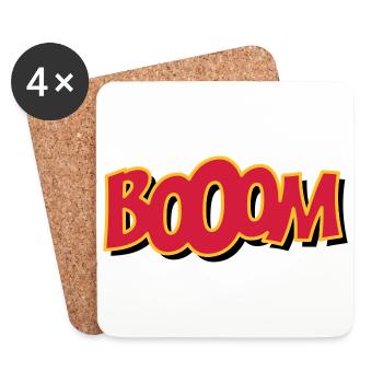 booom - Dessous de verre (lot de 4) - blanc - Devant
