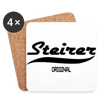 Steiermark - Untersetzer (4er-Set) - Weiß - Vorne