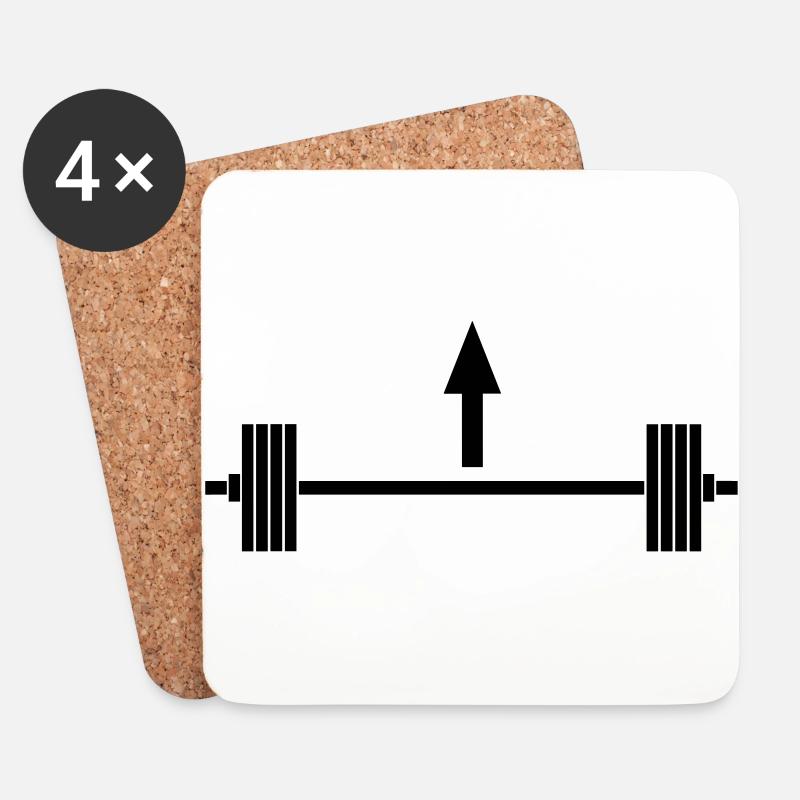 Lift heavy things - Untersetzer (4er-Set) - Weiß