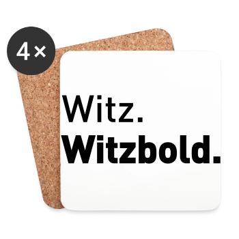 Witzbold Typografie Design Schriftart bold fett - Untersetzer (4er-Set) - Weiß - Vorne