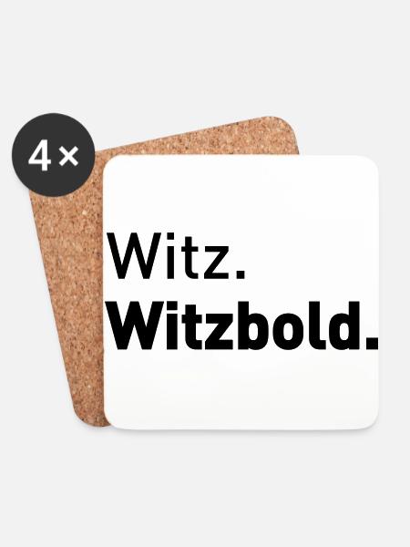 Witzbold Typografie Design Schriftart bold fett - Untersetzer (4er-Set) - Weiß
