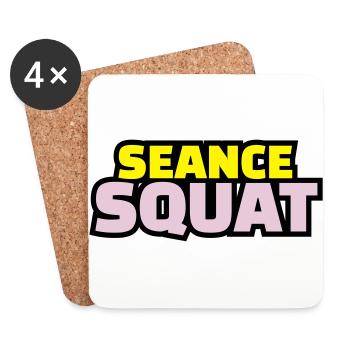 séance squat - Dessous de verre (lot de 4) - blanc - Devant