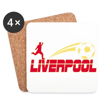 Liverpool Fussball - Untersetzer (4er-Set) - Weiß - Vorne