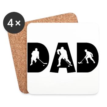 Hockey Dad - Untersetzer (4er-Set) - Weiß - Vorne