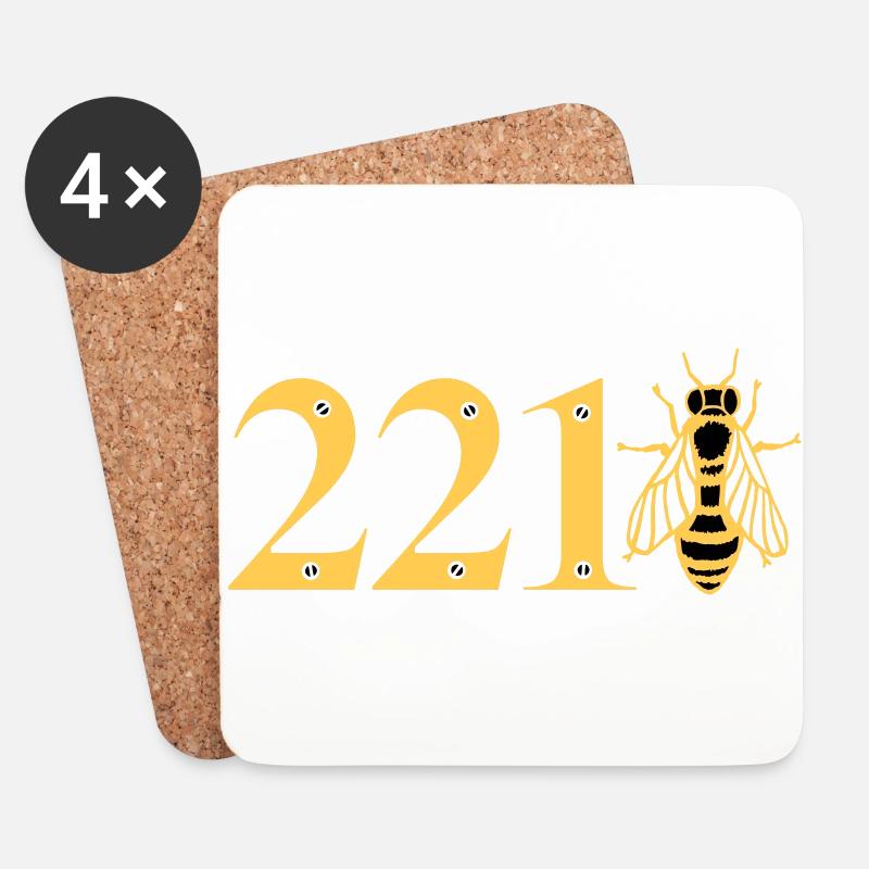 sherlock_221bee - Untersetzer (4er-Set) - Weiß