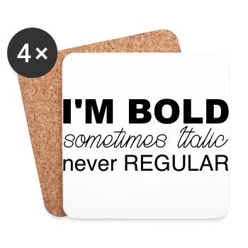 Im bold - Coasters (set of 4) - white - Front