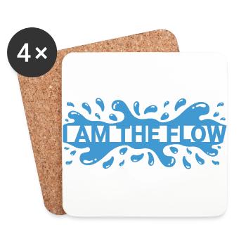I am The Flow - Yo soy El Flujo - Coasters (set of 4) - white - Front
