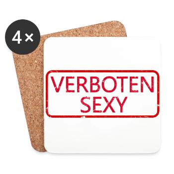 Verboten Sexy - Untersetzer (4er-Set) - Weiß - Vorne
