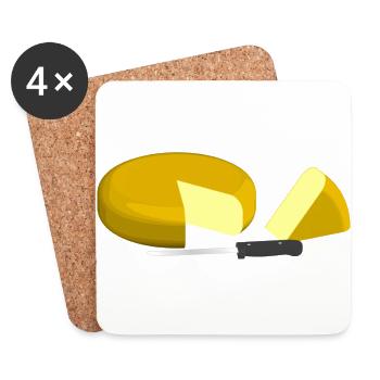 cheese cheese pizza sandwich mouse mouse food27 - Coasters (set of 4) - white - Front