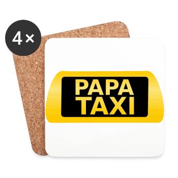 Papa Taxi - Untersetzer (4er-Set) - Weiß - Vorne