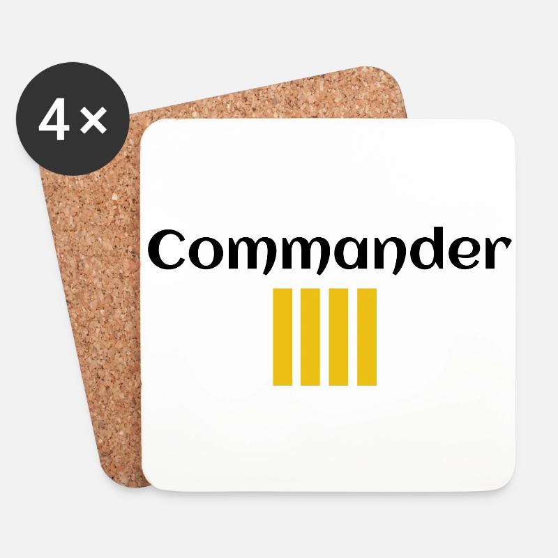 Commander - Untersetzer (4er-Set) - Weiß